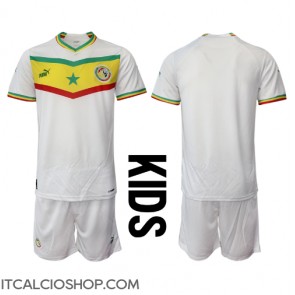 Senegal Prima Maglia Bambino Mondiali 2022 Manica Corta (+ Pantaloni corti)